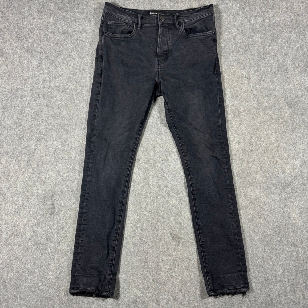 Purple Brand P001 Jeans Mens 30x28 Black Skinny Fit Faded Streetwear Denim